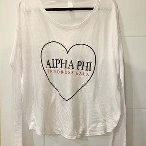 Alpha Phi Red Dress Gala Long Sleeve T-Shirt